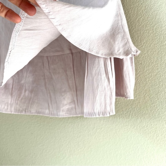 Storers ruffle layer tank top in dusty rose pink, size S - Picture 4 of 9